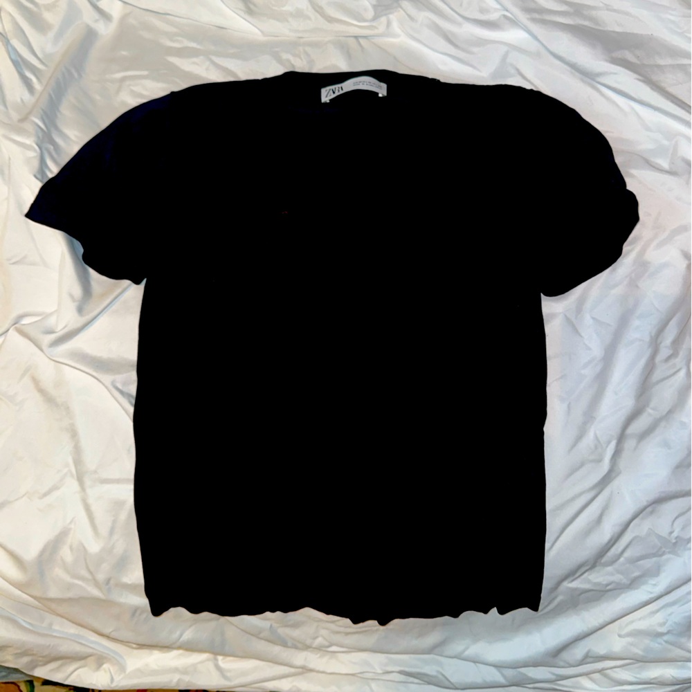 Zara Black short sleeve tee shirt